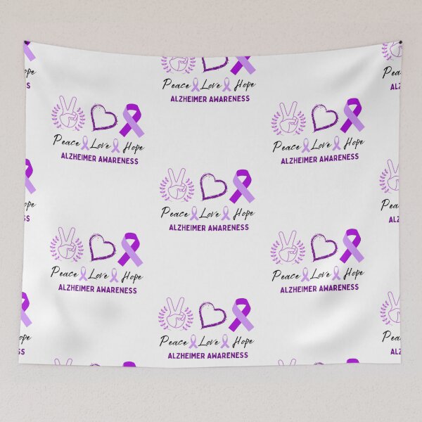 Item preview, Peace Love Alzheimer Awareness designed and sold by SportyDogShop.