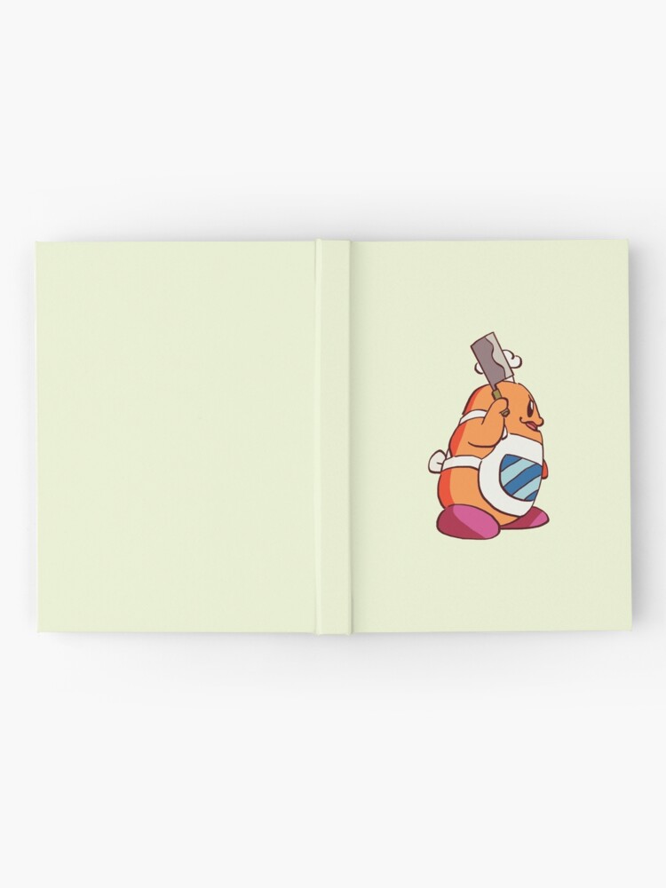 Cuaderno de tapa dura «Dibujo anime chef kawasaki empuñando un cuchillo /  kirby meme» de RansRoom | Redbubble