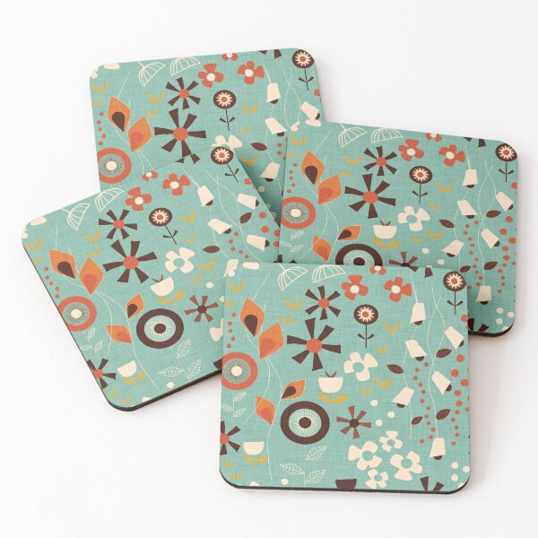 Item preview, 70s Spring Floral Blue designed and sold by susycosta.