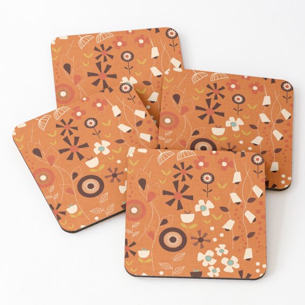 Item preview, 70s Spring Floral Orange designed and sold by susycosta.