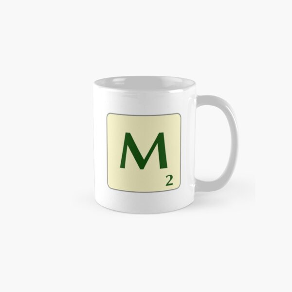 Fitxa de Scrabble de la M de 2 punts Taza clásica