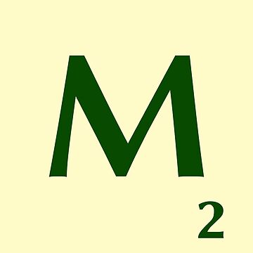 Imagen de la obra Fitxa de Scrabble de la M de 2 punts de fgrdisseny