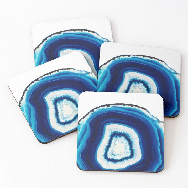 Item preview, Blue agate slice designed and sold by AlexGolyakov.