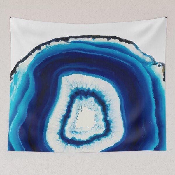 Item preview, Blue agate slice designed and sold by AlexGolyakov.