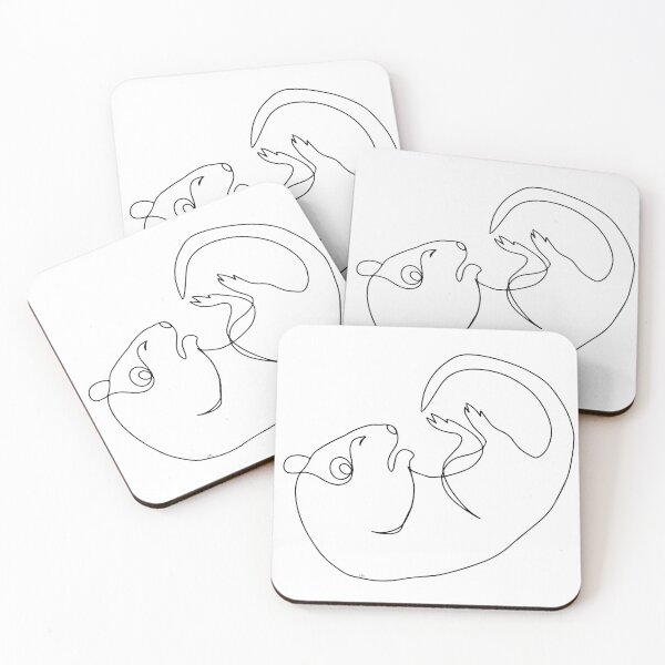 Item preview, rat in single line drawing designed and sold by Mohes-art.