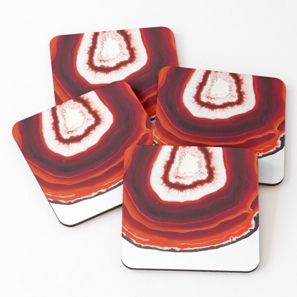 Item preview, Red agate slice designed and sold by AlexGolyakov.