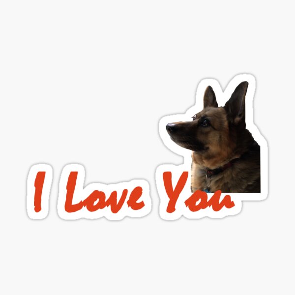 I Love My Dog Sticker