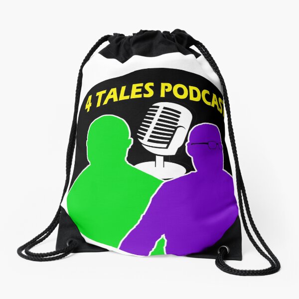 4 tales podcast Drawstring Bag