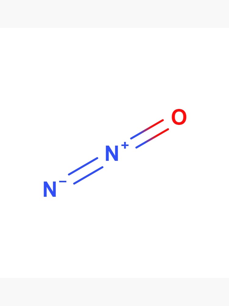 "Nitrous Oxide Laughing Gas Molecule" Poster by razor7877 Redbubble