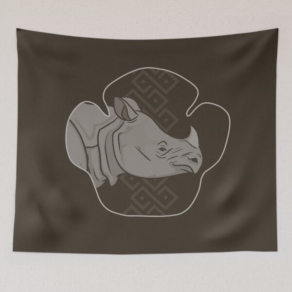 Item preview, Rhino Footprint Portrait - Javan Rhino designed and sold by ArtByBreah.