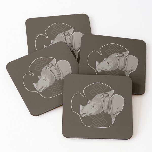 Item preview, Rhino Footprint Portrait - Sumatran Rhino designed and sold by ArtByBreah.