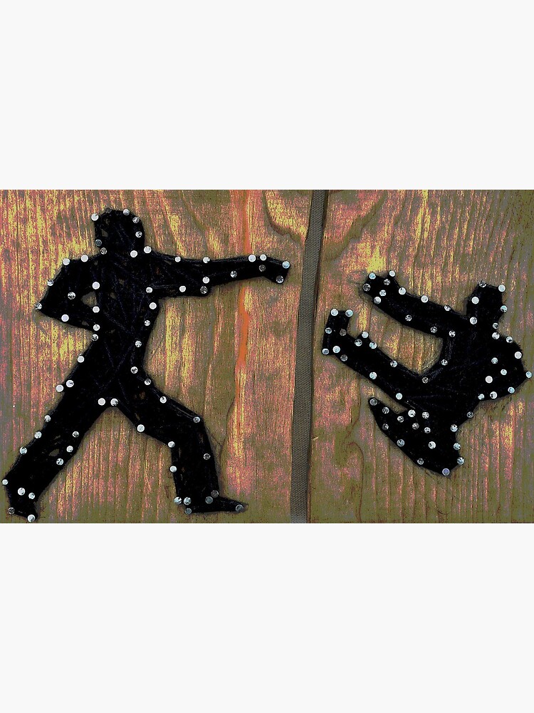"Karate Chopped Board Ninja String Art by Christiane Marie" Canvas