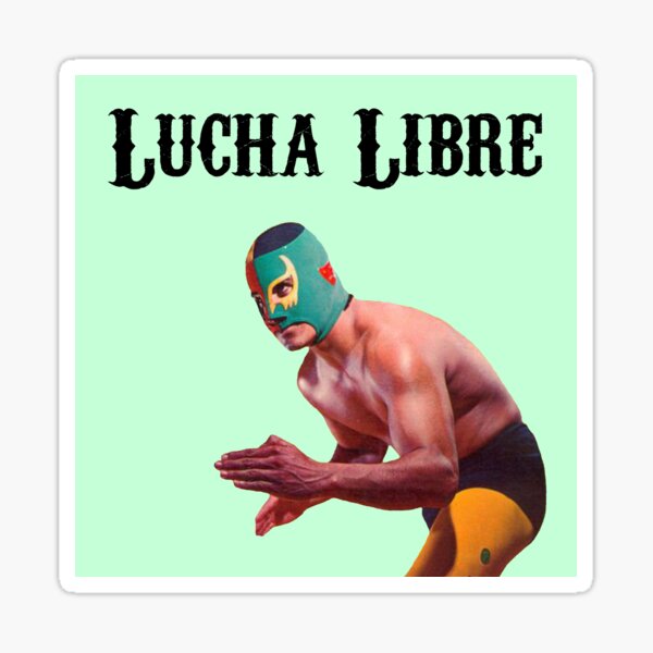 Vista previa del artículo con la obra «Lucha Libre, luchador Cien Caras», diseñado y vendido por Caracol-Spanish.