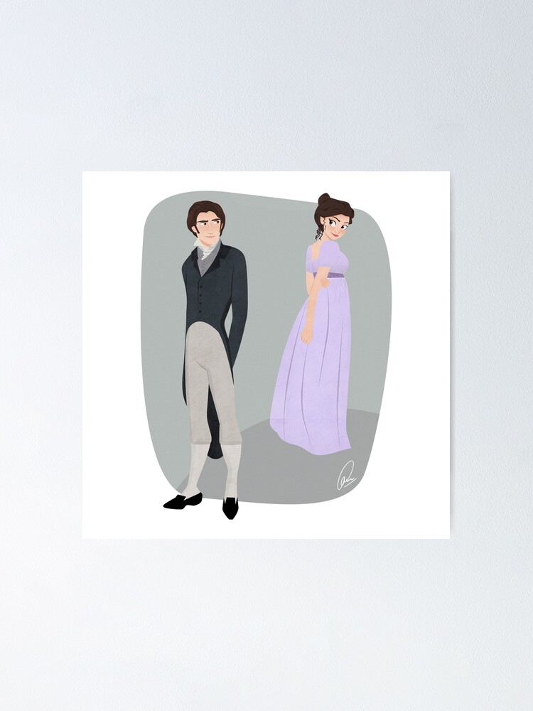 Darcy Jane Austen Movie ART PRINT Pride and Prejudice Quote illustration Mr