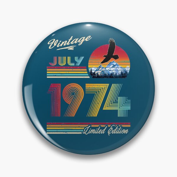 Item preview, July 1974 Birthday designed and sold by GreenSplash.