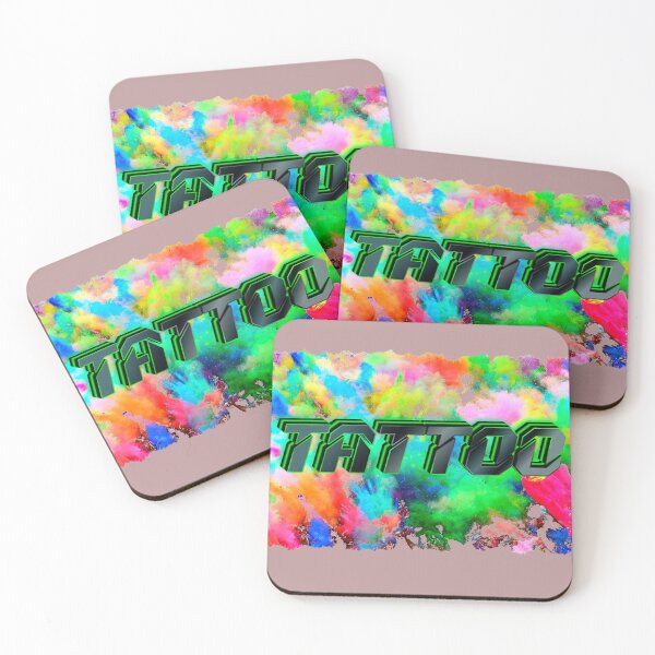 Item preview, Lettering tattoo in bright colors designed and sold by Iuliia Nerd.
