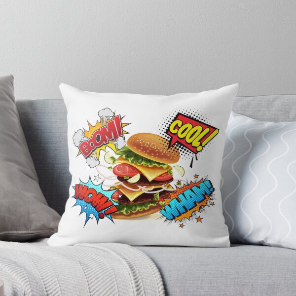 Item preview, Burger Hamburger Cheeseburger Fast Food Pop Art designed and sold by BullDesignsShop.