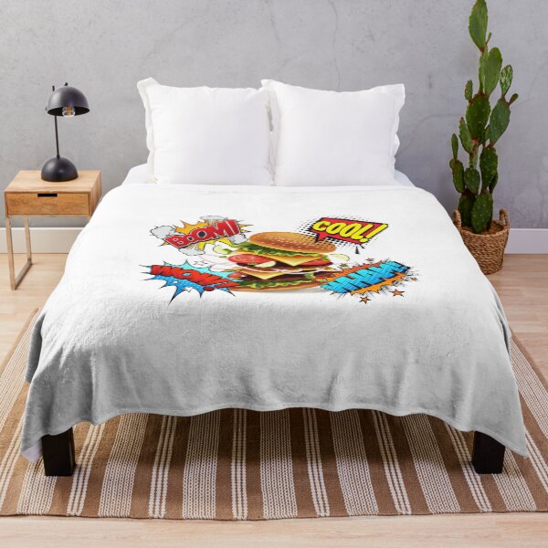 Item preview, Burger Hamburger Cheeseburger Fast Food Pop Art designed and sold by BullDesignsShop.