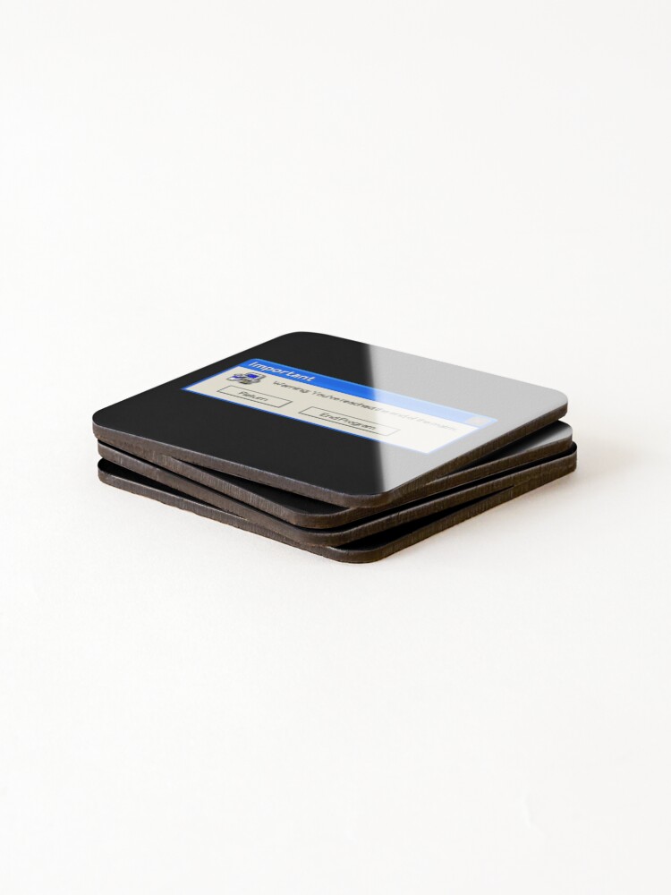 Thumbnail 4 of 5, Coasters (Set of 4),  Error Message: Matrix designed and sold by KazsStickerShop.