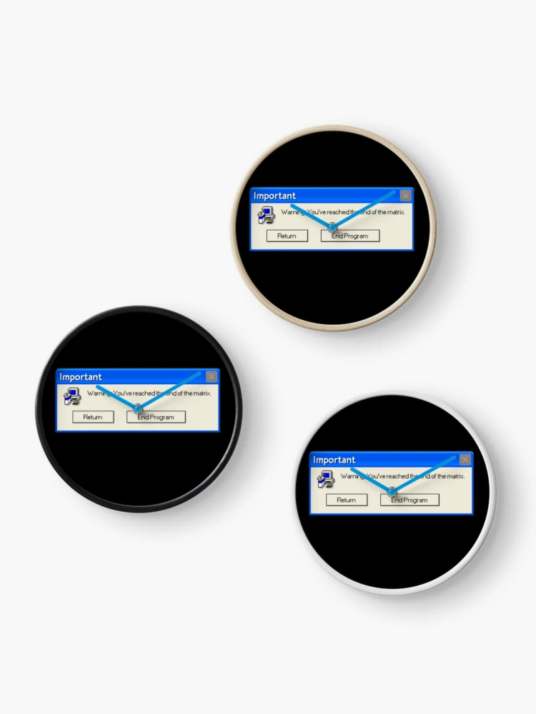 Thumbnail 3 of 4, Clock, Error Message: Matrix designed and sold by KazsStickerShop.
