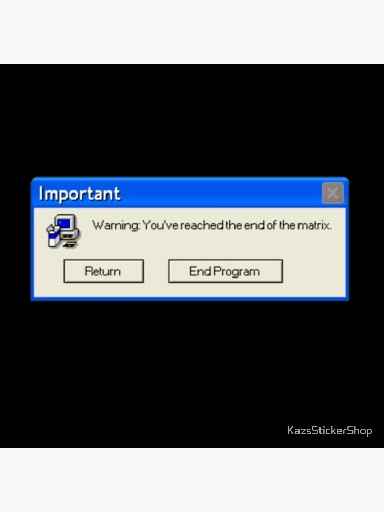 Thumbnail 4 of 4, Clock, Error Message: Matrix designed and sold by KazsStickerShop.