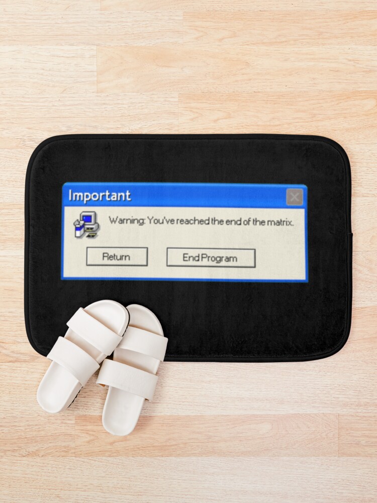 Thumbnail 1 of 6, Bath Mat, Error Message: Matrix designed and sold by KazsStickerShop.