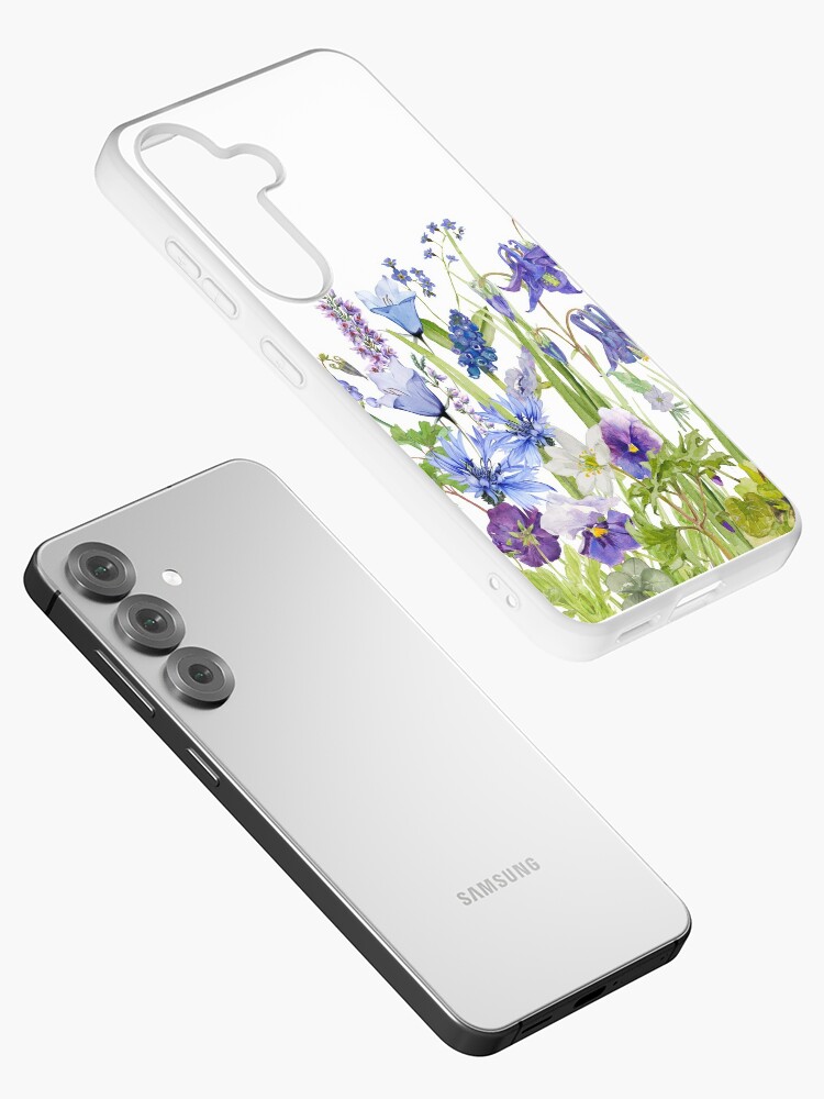 Aperçu 2 sur 4. Coque Samsung Galaxy avec l'œuvre Jardin botanique scandinave Wildflower Summer Meadow créée et vendue par UtArt.