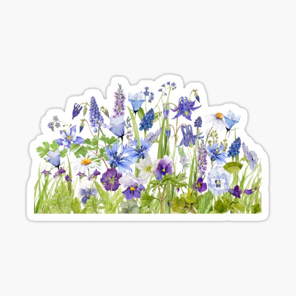 Scandinavian Wildflower Summer Meadow Sticker