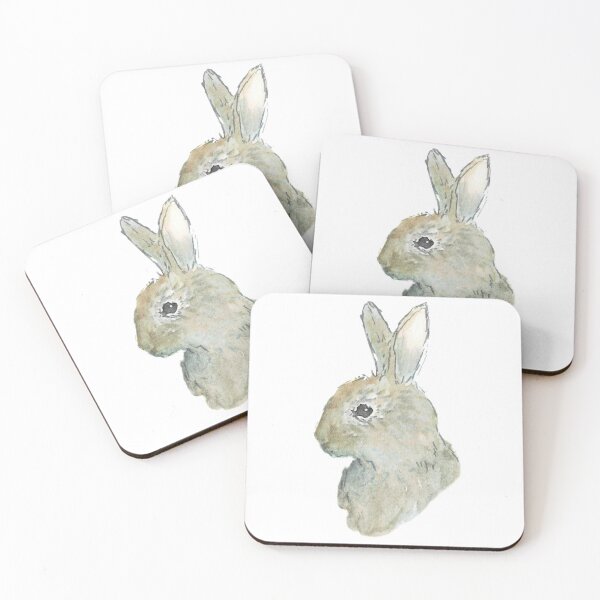 Item preview, Rabbit portrait designed and sold by alexbairdart.