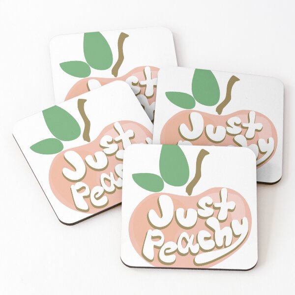 Item preview, Just Peachy Funny Fruit Pun designed and sold by Punderstandable.