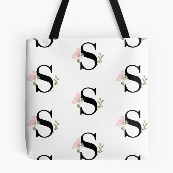 Item preview, Watercolor Floral Initial Monogram S designed and sold by Lyralebo.