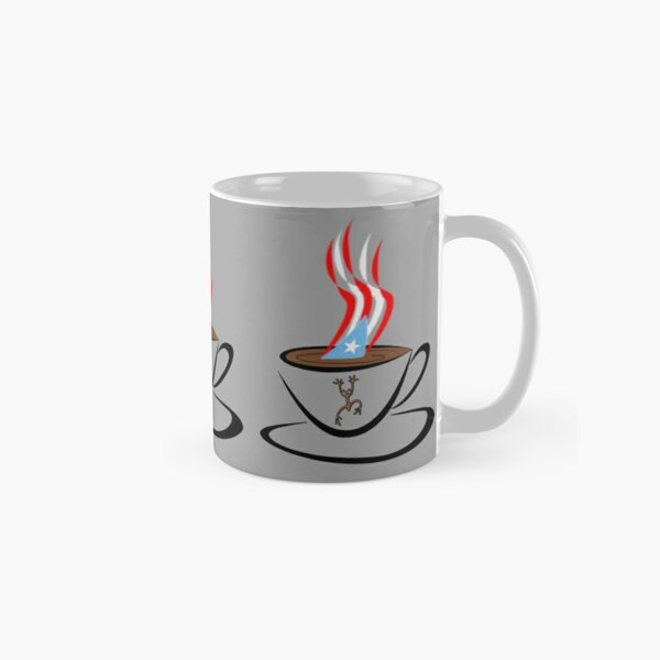 Puerto Rico Gift Coffee Mug Set of 2. Housewarming Puerto Rican Gift Set.  Borinquen Island With Heart and Travel Puerto Rico Artwork. 