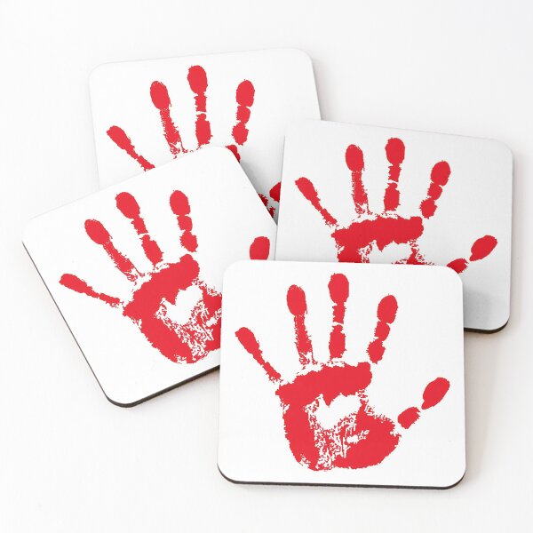 Item preview, Red handprint Sign (stop) designed and sold by Omaren Designs.