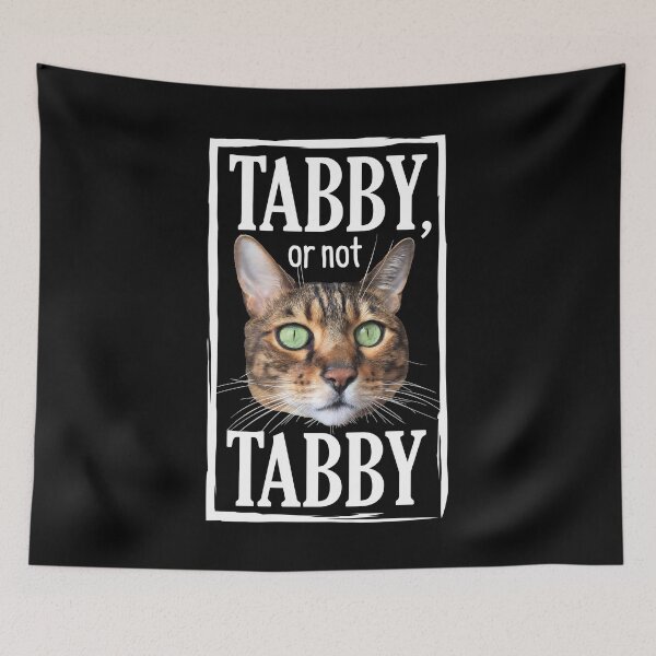 Item preview, Tabby or not Tabby, bengal cat face with green eyes, black background designed and sold by courbebleue.