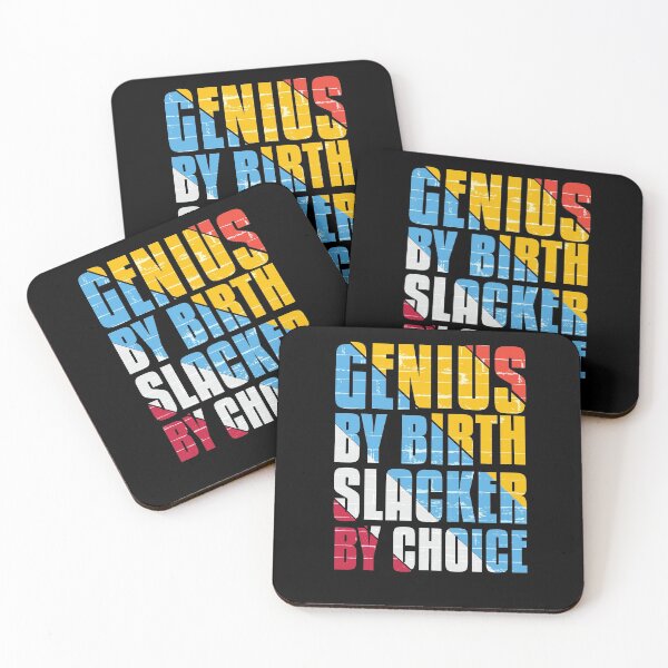 Item preview, genius by birth slacker by choice designed and sold by trendistic.