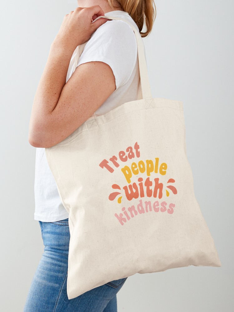 Treat People with Kindness Canvas Tote Bag