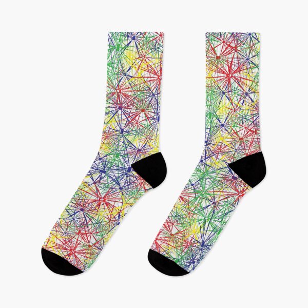Item preview, Geometric, Pattern, Shapes, Lines, Modern,  Abstract, Art, Meshwork - Rainbow on No Color designed and sold by LucidLounger.