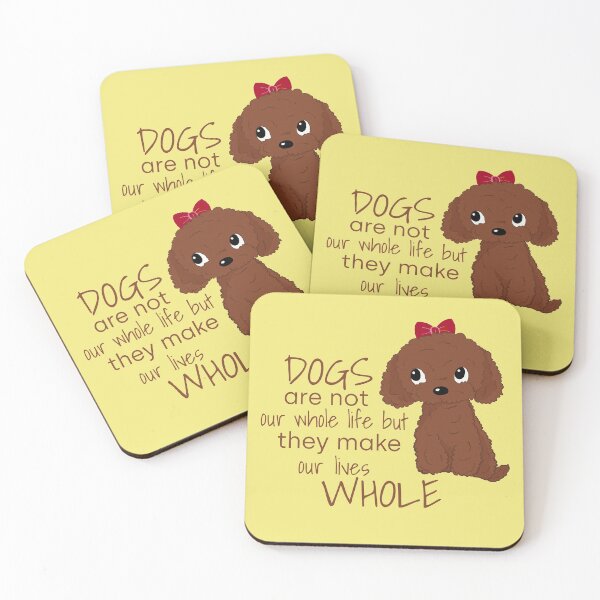 Item preview, Cute Red Toy Poodle Apricot Toy Poodle Dogs Are Not Our Whole Life But They Make Our Lives Whole designed and sold by Cat N' Doodles.