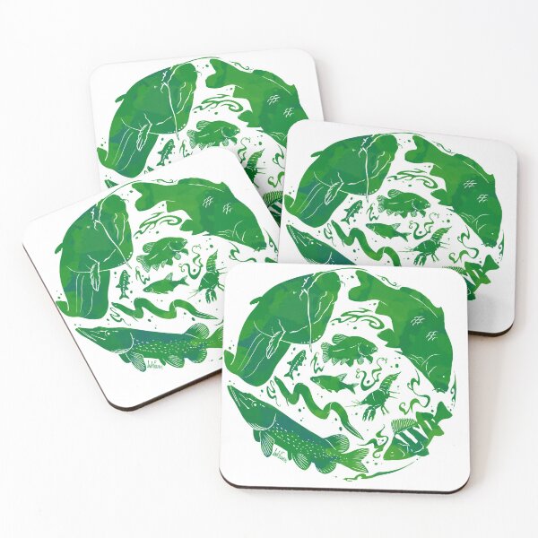 Item preview, Green freshwater fish designed and sold by InkFish Art.
