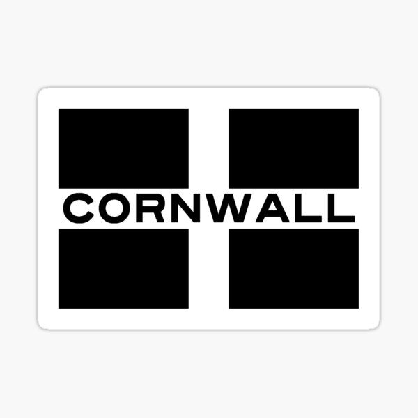 Cornwall St Piran Heart Car Bumper Sticker Decal Kernow Caravan Motorhome Bike St Ives Padstow Newquay holiday