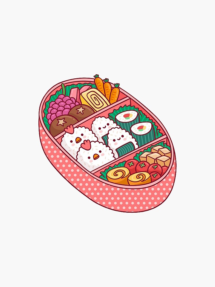 Kawaii Bento Box Sticker for Sale by Adronia