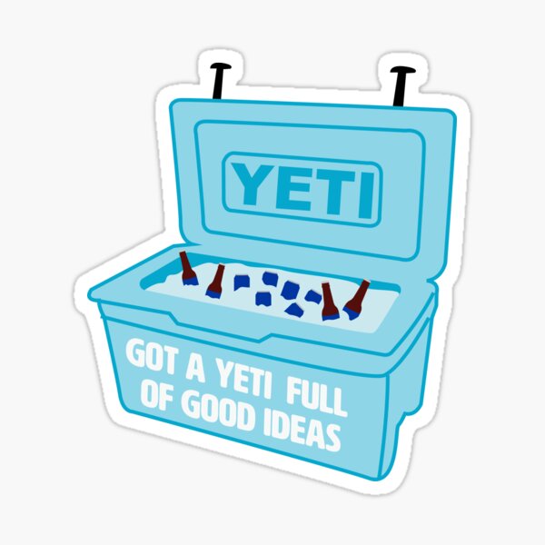 Chocolate Lab in a Yeti Cooler  Sticker for Sale by Cactus0