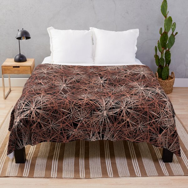 Item preview, Geometric, Pattern, Shapes, Lines, Modern, Abstract, Art, Meshwork - Terracotta on Black designed and sold by LucidLounger.