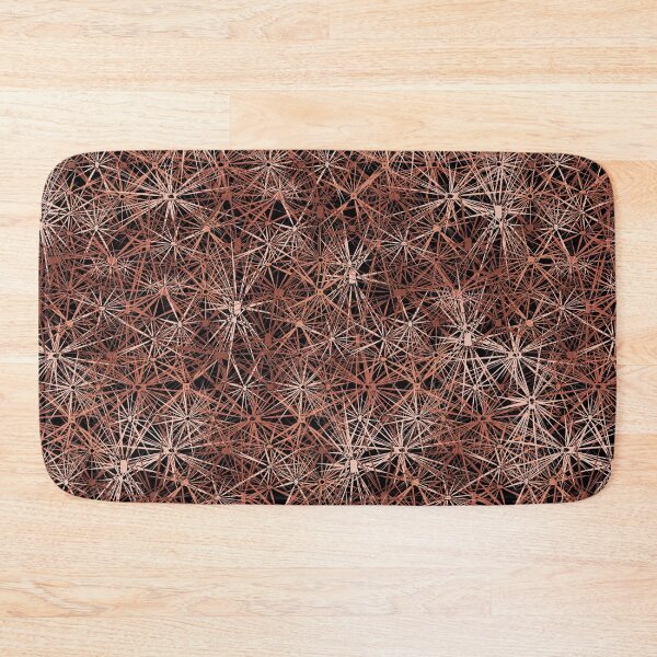 Item preview, Geometric, Pattern, Shapes, Lines, Modern,  Abstract, Art, Meshwork - Terracotta on Black designed and sold by LucidLounger.