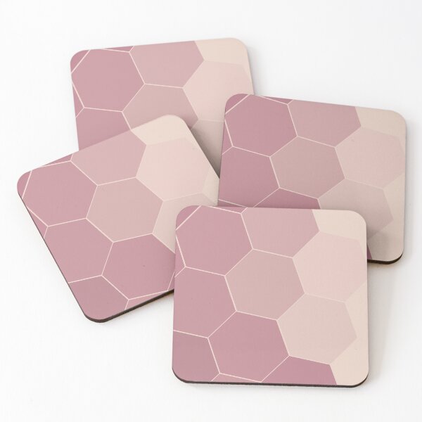 Item preview, Pastel pink hexagons designed and sold by Arimona.