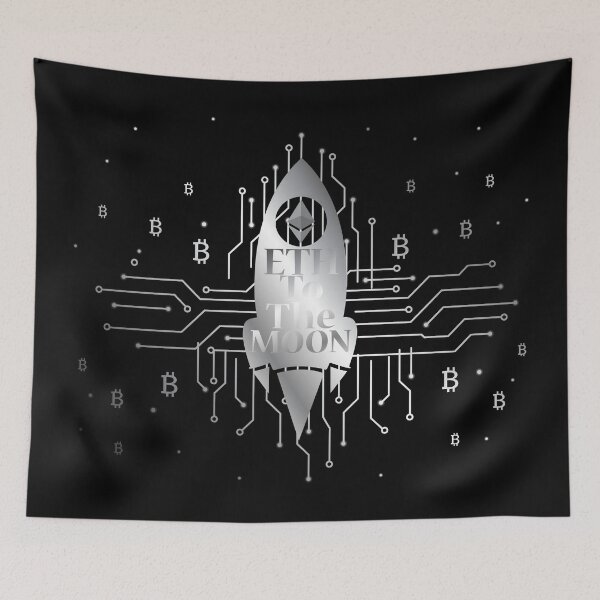 Item preview, Blockchain Cryptocurrency ETH to the Moon, HODL IT designed and sold by ARTsPlural.