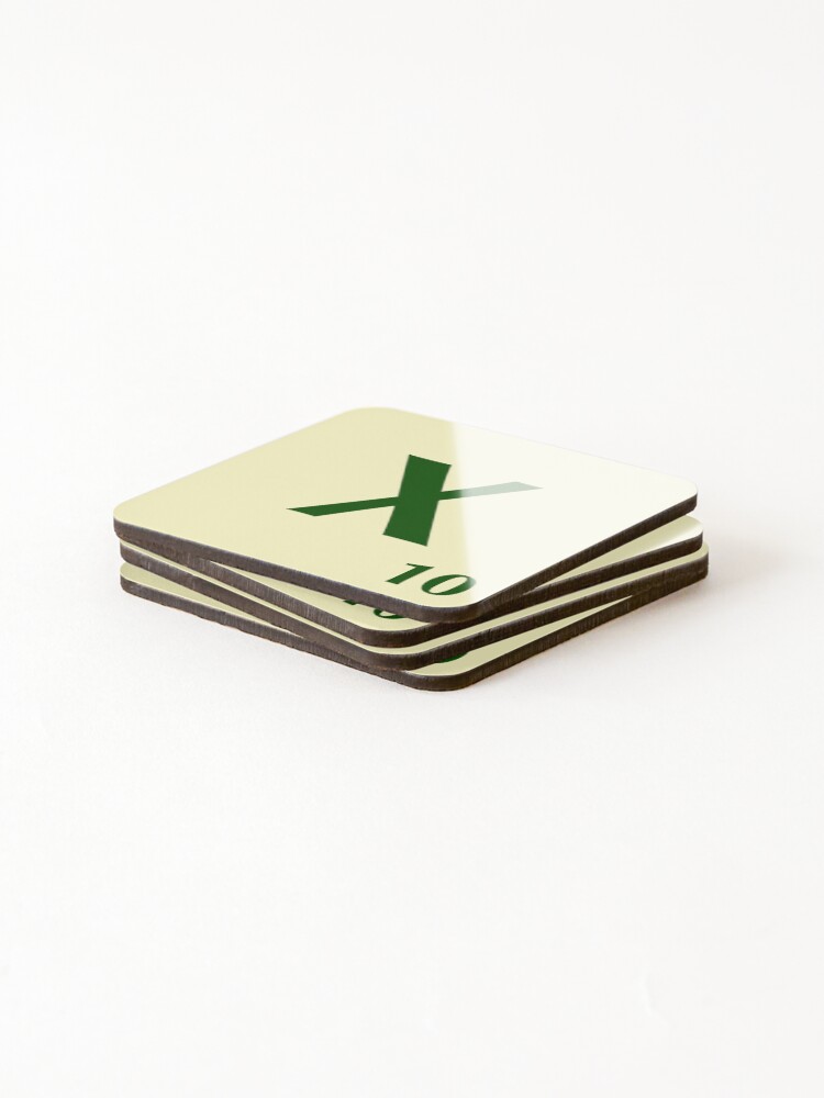 Imagen 4 de 5, Posavasos (lote de 4) con la obra Fitxa de Scrabble de la X de 10 punts, diseñada y vendida por fgrdisseny.