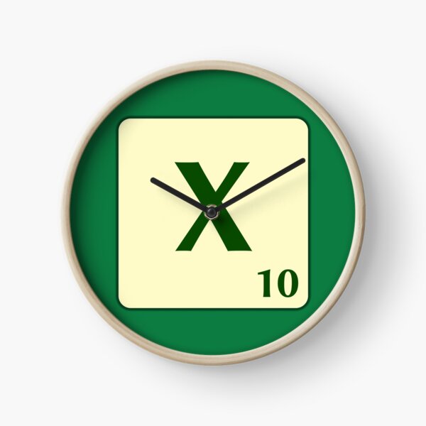 Fitxa de Scrabble de la X de 10 punts Reloj
