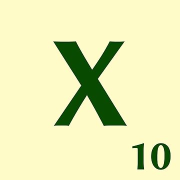 Imagen de la obra Fitxa de Scrabble de la X de 10 punts de fgrdisseny