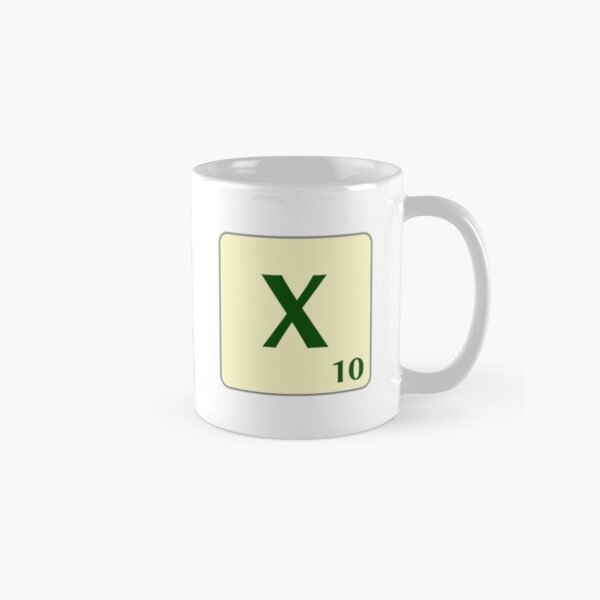 Fitxa de Scrabble de la X de 10 punts Taza clásica